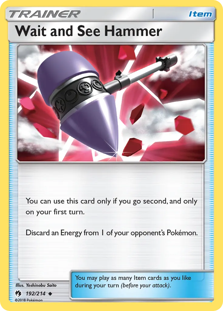 Wait and See Hammer — Lost Thunder 192 Pokémon card