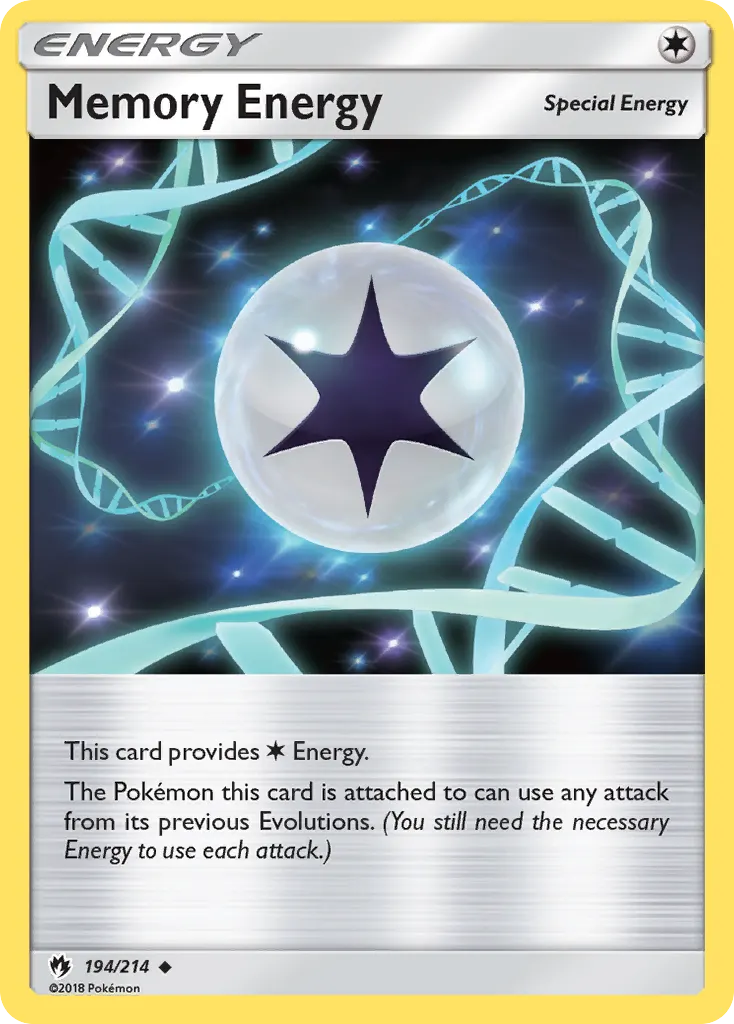 Memory Energy — Lost Thunder 194 Pokémon card