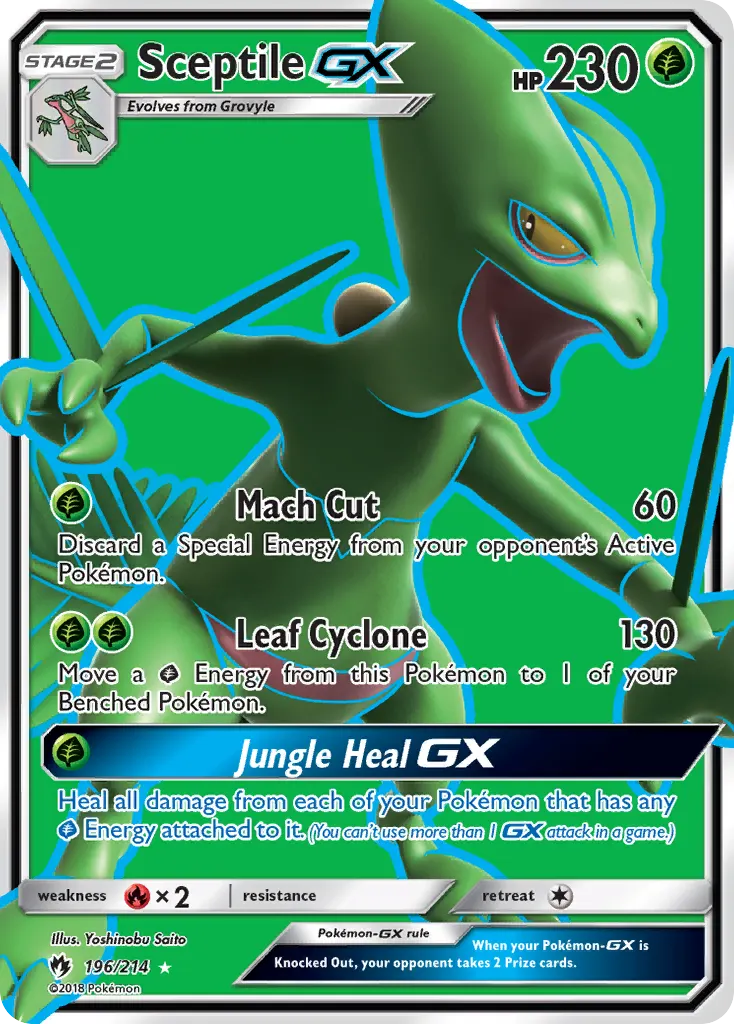 Sceptile-GX — Lost Thunder 196 Pokémon card