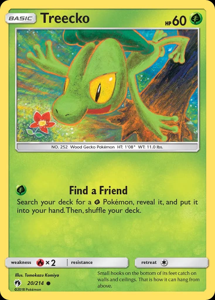 Treecko — Lost Thunder 20 Pokémon card