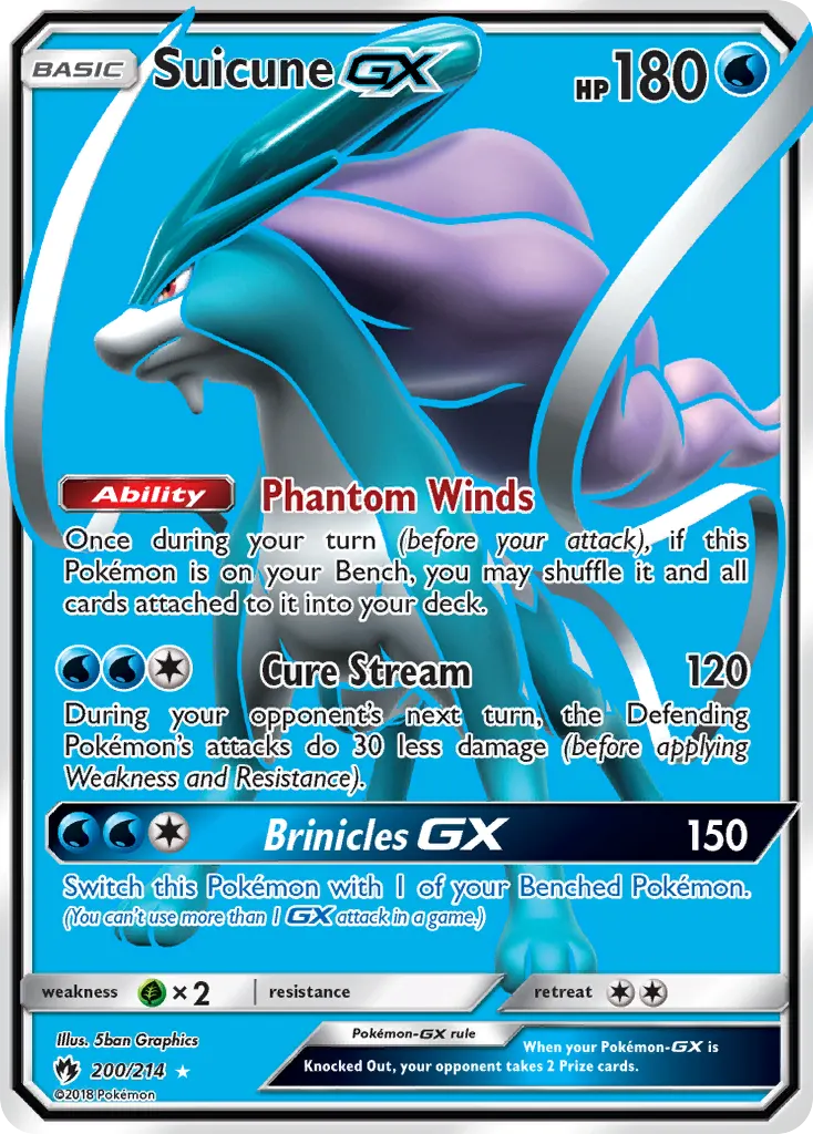 Suicune-GX — Lost Thunder 200 Pokémon card