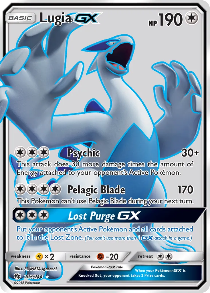 Lugia-GX — Lost Thunder 207 Pokémon card