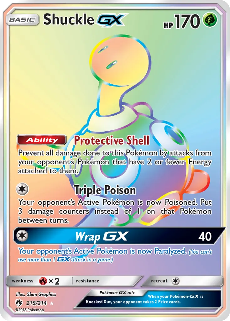 Shuckle-GX — Lost Thunder 215 Pokémon card