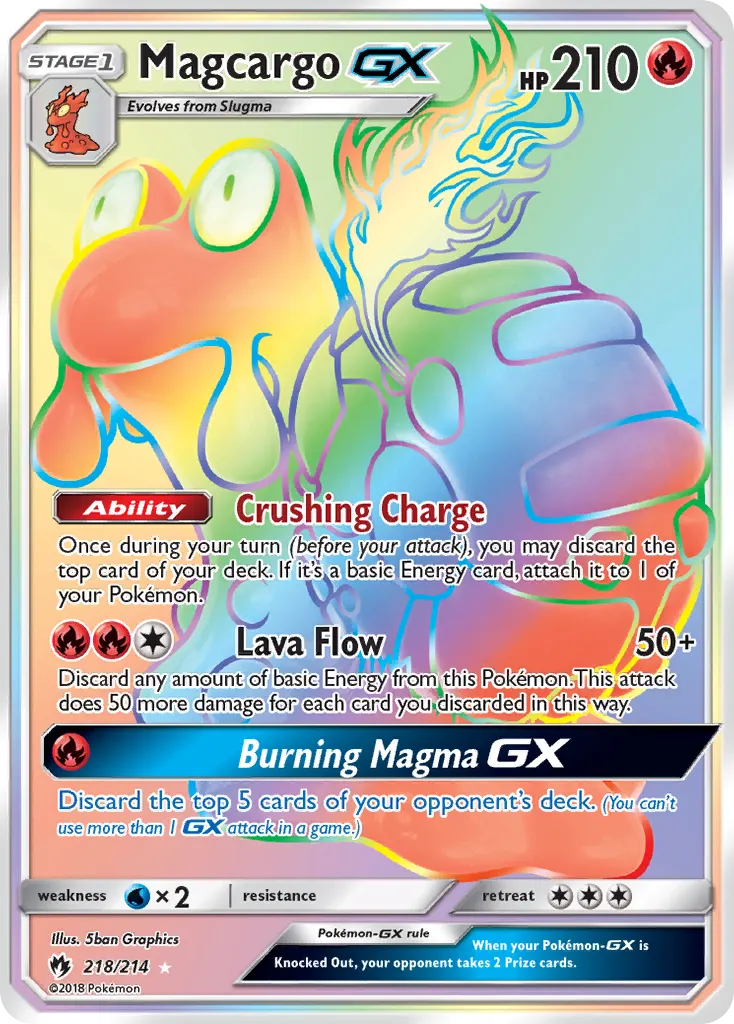Magcargo-GX — Lost Thunder 218 Pokémon card