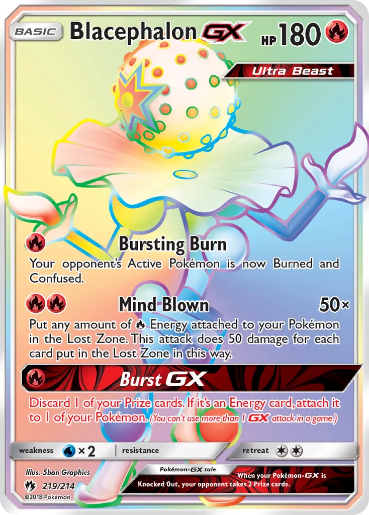 Blacephalon-GX — Lost Thunder 219 Pokémon card