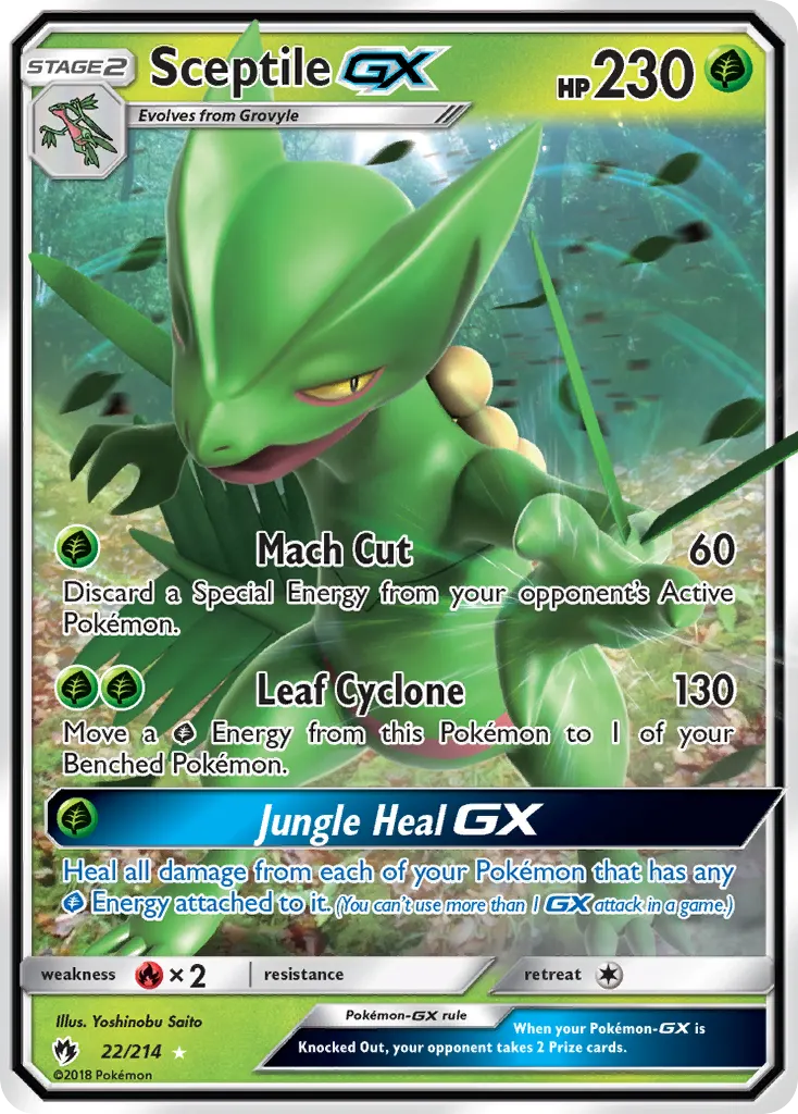 Sceptile-GX — Lost Thunder 22 Pokémon card