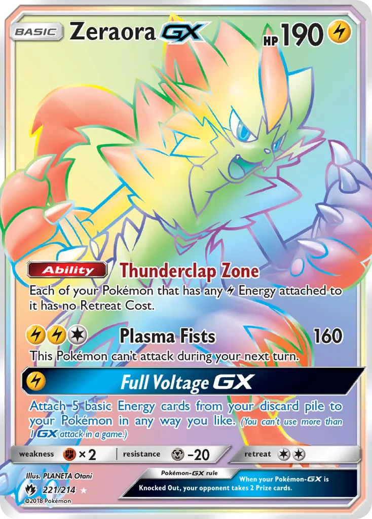 Zeraora-GX — Lost Thunder 221 Pokémon card