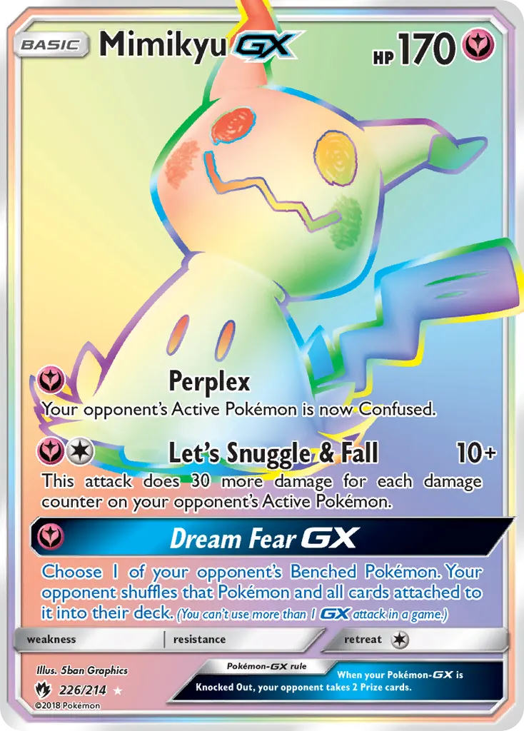 Mimikyu-GX — Lost Thunder 226 Pokémon card