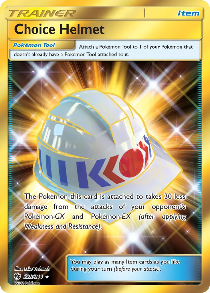 Choice Helmet — Lost Thunder 229 Pokémon card