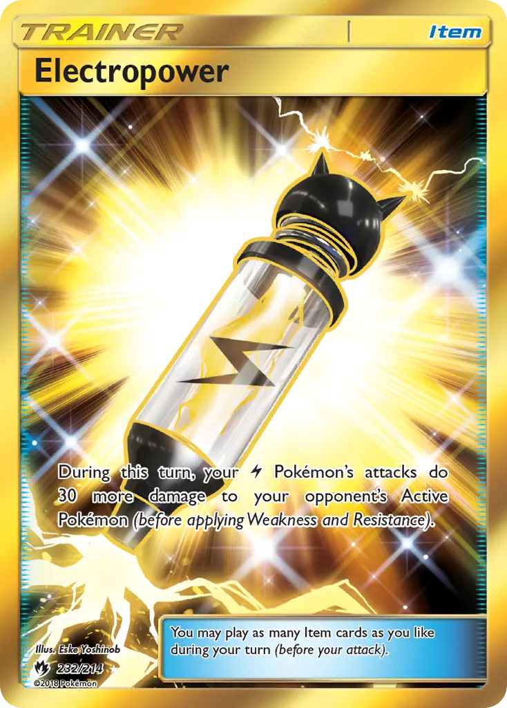 Electropower — Lost Thunder 232 Pokémon card