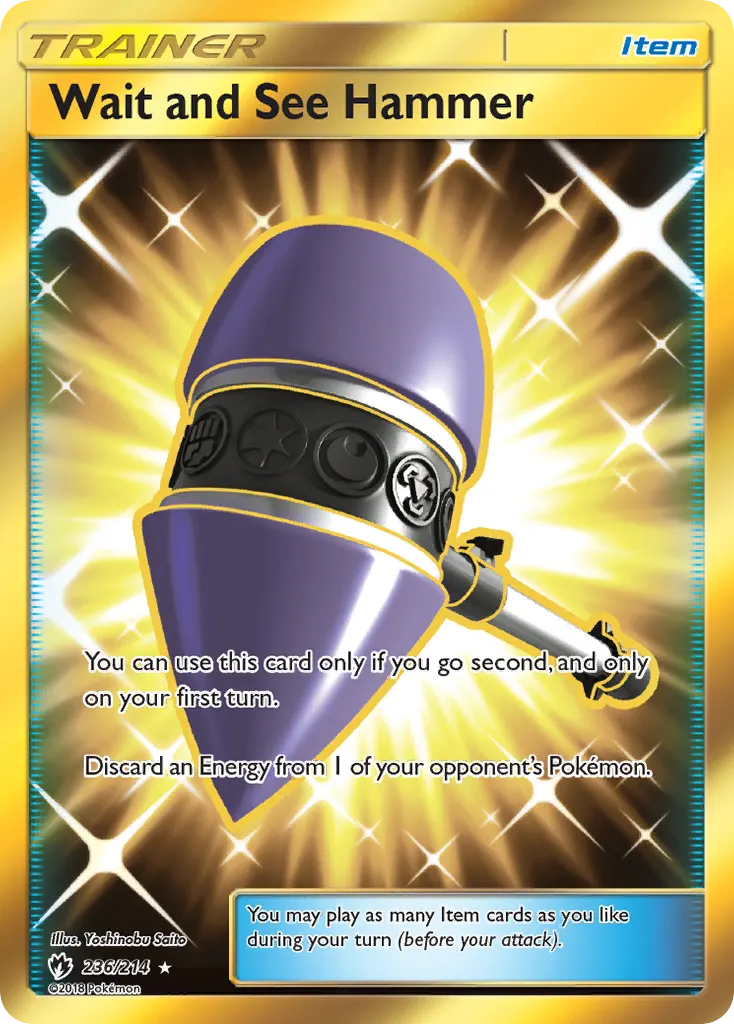 Wait and See Hammer — Lost Thunder 236 Pokémon card