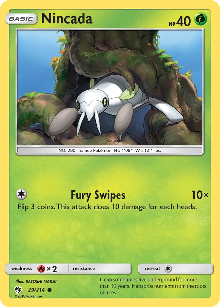 Nincada — Lost Thunder 29 Pokémon card