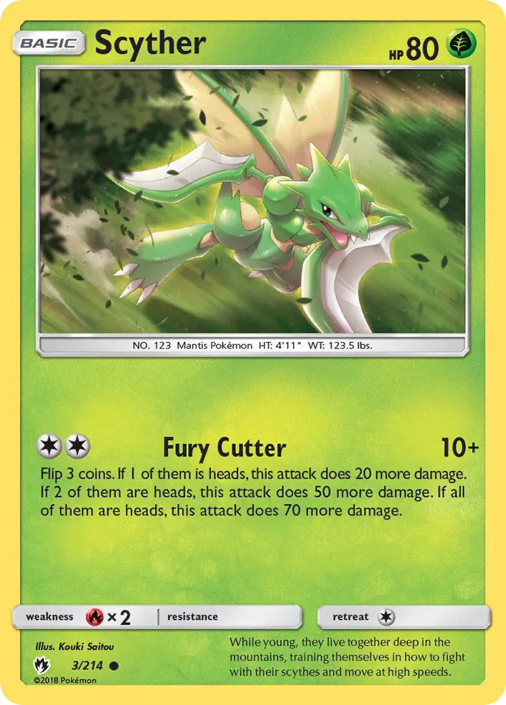 Scyther — Lost Thunder 3 Pokémon card