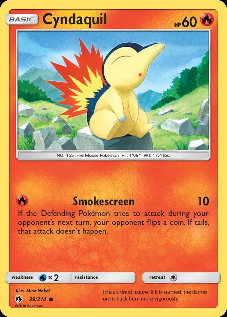 Cyndaquil — Lost Thunder 39 Pokémon card