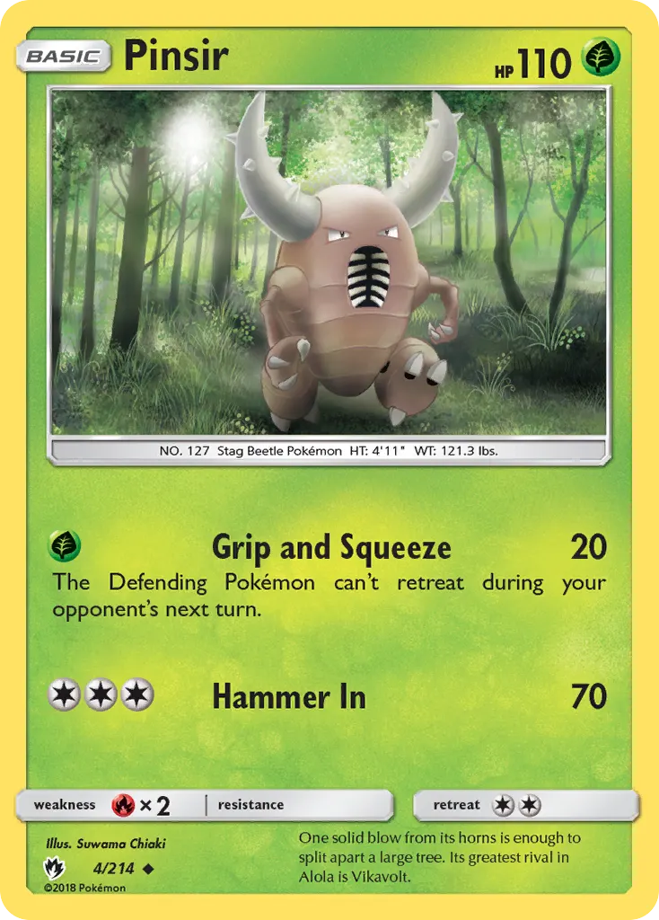 Pinsir — Lost Thunder 4 Pokémon card