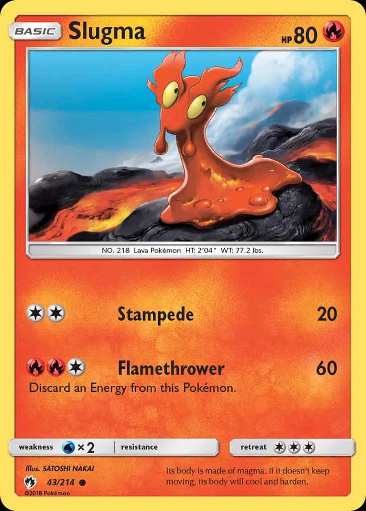 Slugma — Lost Thunder 43 Pokémon card