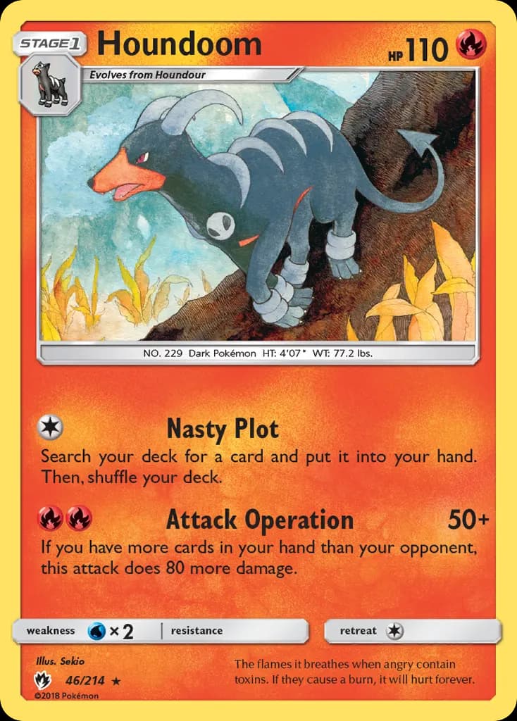 Houndoom — Lost Thunder 46 Pokémon card
