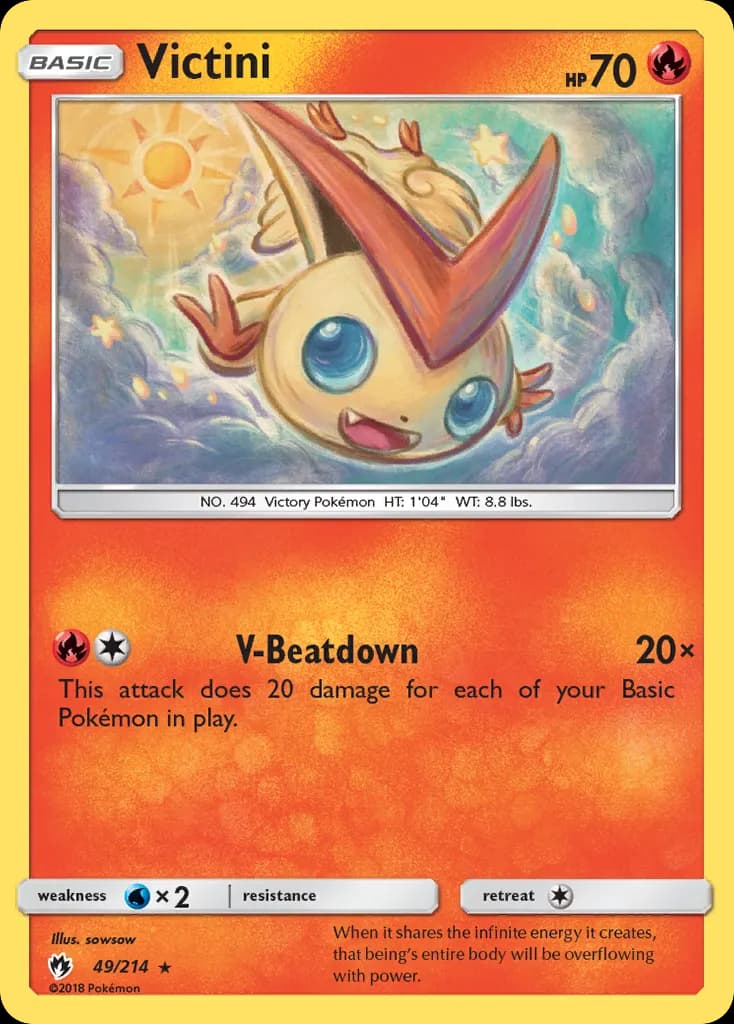 Victini — Lost Thunder 49 Pokémon card