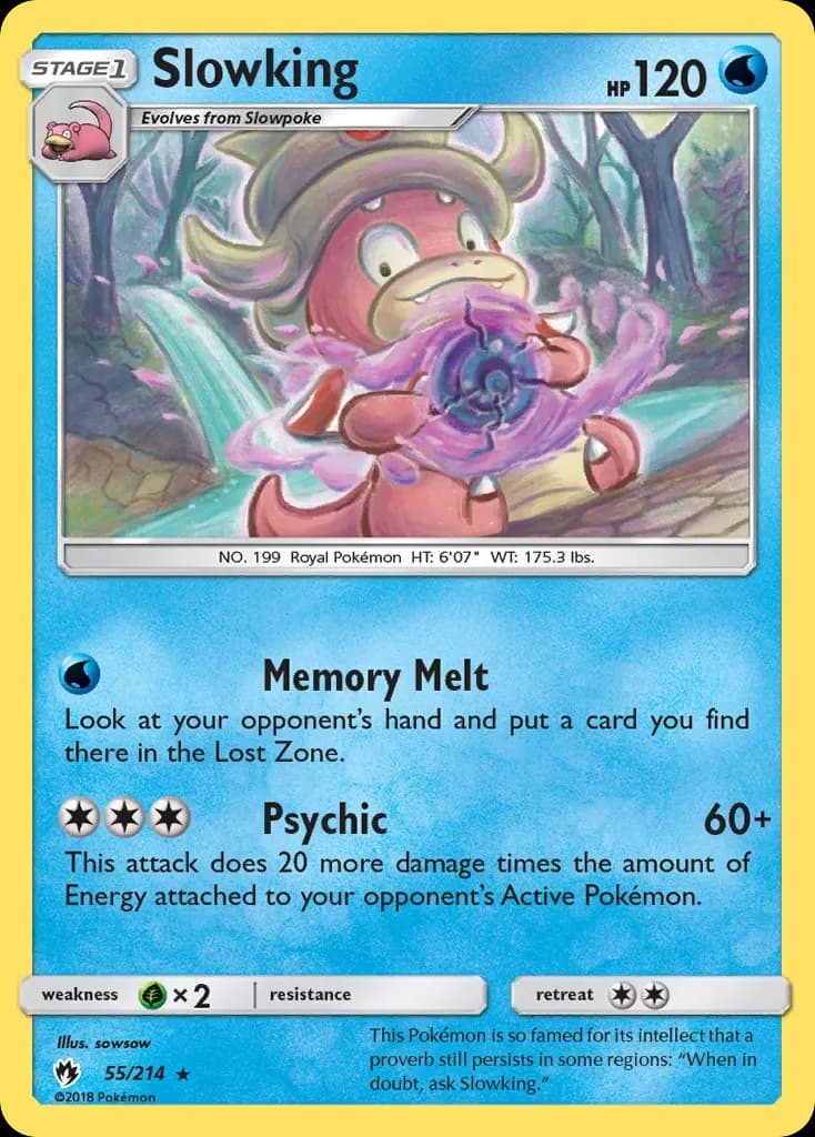 Slowking — Lost Thunder 55 Pokémon card