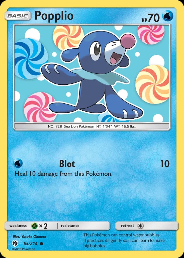 Popplio — Lost Thunder 65 Pokémon card