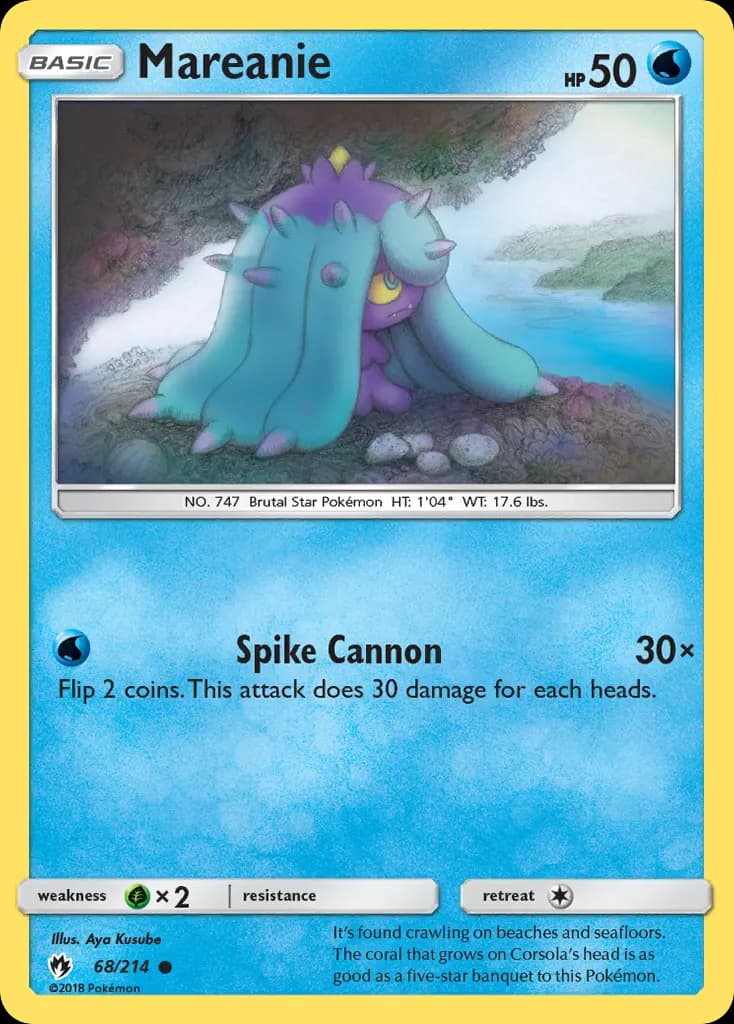 Mareanie — Lost Thunder 68 Pokémon card