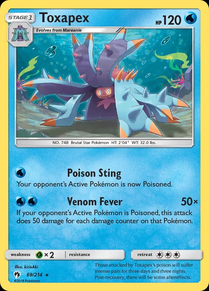 Toxapex — Lost Thunder 69 Pokémon card