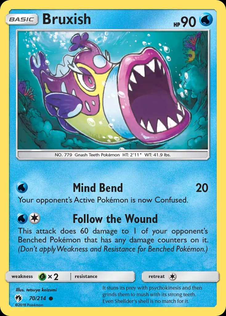 Bruxish — Lost Thunder 70 Pokémon card