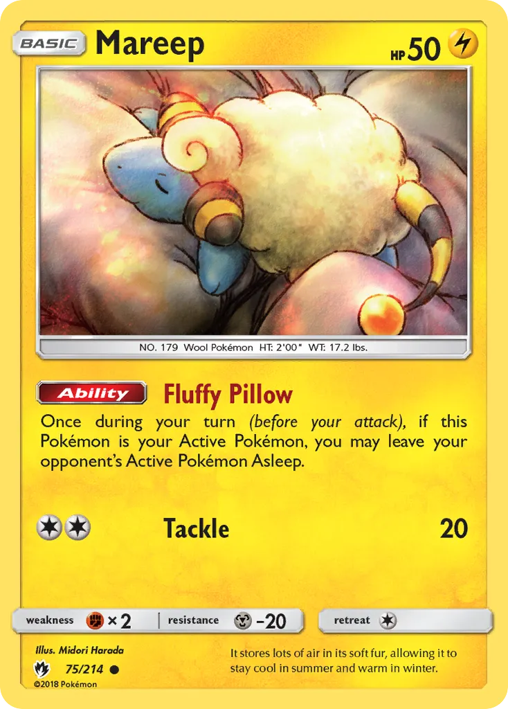 Mareep — Lost Thunder 75 Pokémon card