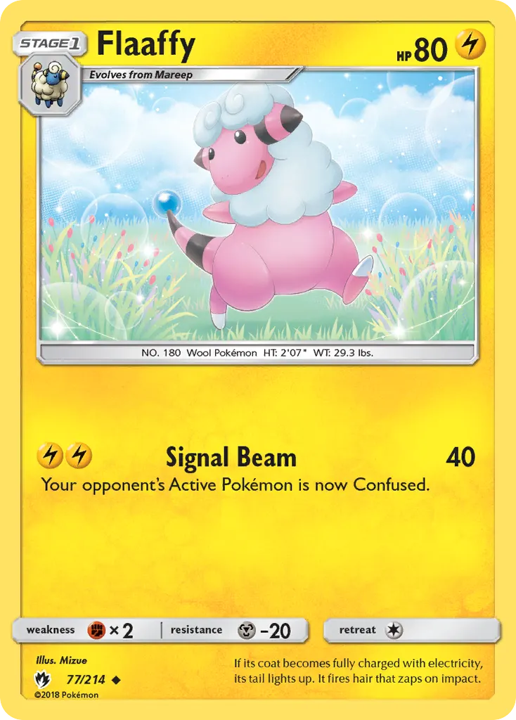 Flaaffy — Lost Thunder 77 Pokémon card
