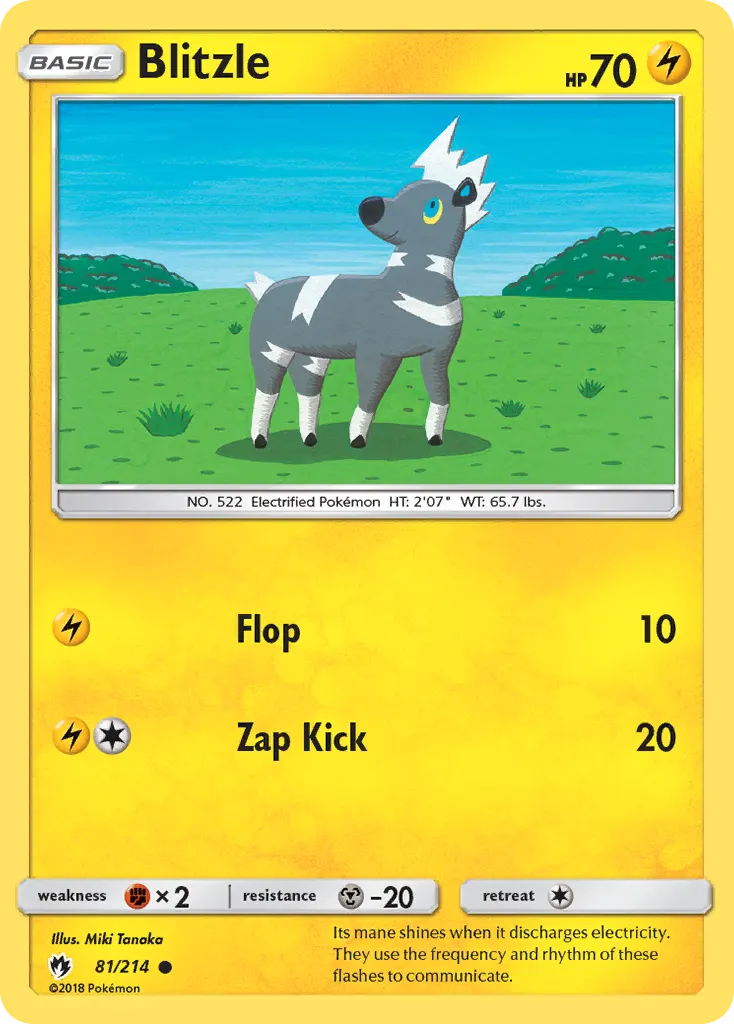 Blitzle — Lost Thunder 81 Pokémon card