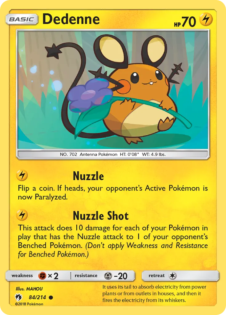 Dedenne — Lost Thunder 84 Pokémon card