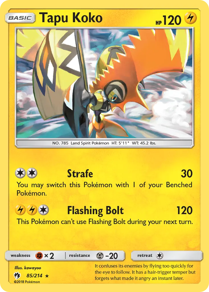 Tapu Koko — Lost Thunder 85 Pokémon card
