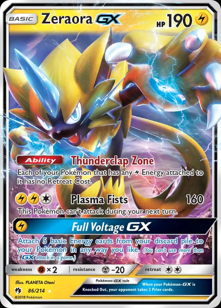 Zeraora-GX — Lost Thunder 86 Pokémon card