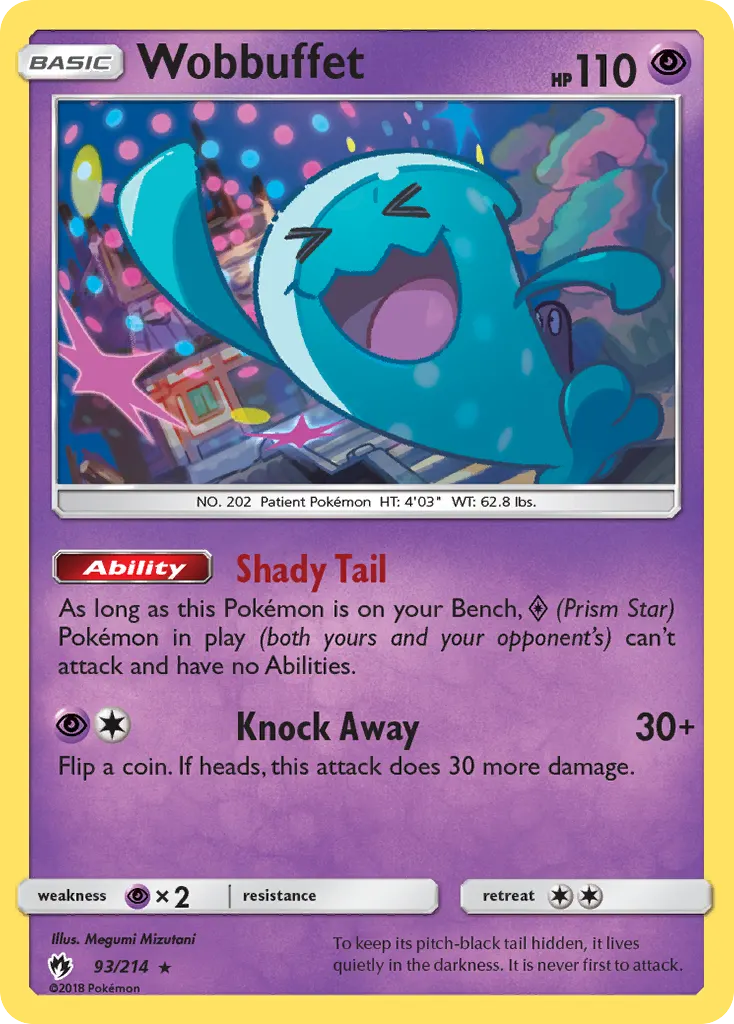 Wobbuffet — Lost Thunder 93 Pokémon card