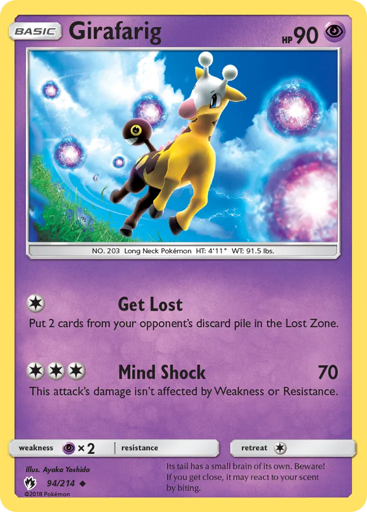 Girafarig — Lost Thunder 94 Pokémon card