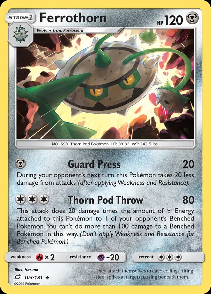 Ferrothorn — Team Up 103 Pokémon card