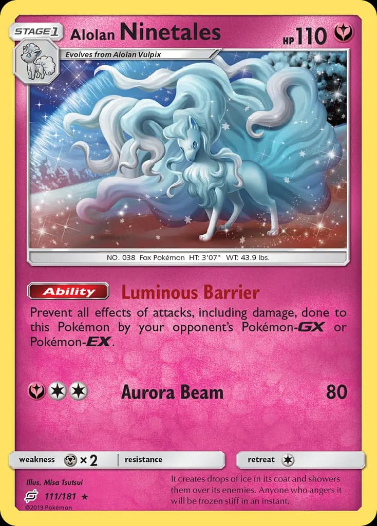 Alolan Ninetales — Team Up 111 Pokémon card