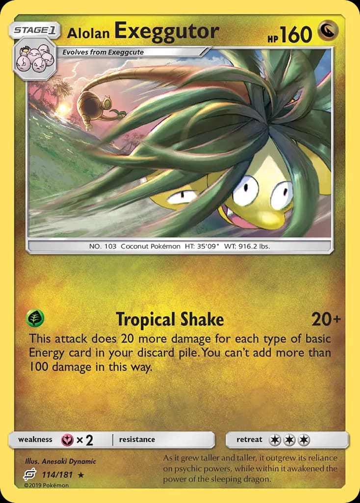 Alolan Exeggutor — Team Up 114 Pokémon card