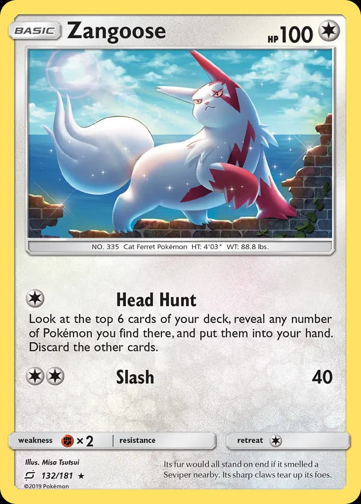 Zangoose — Team Up 132 Pokémon card