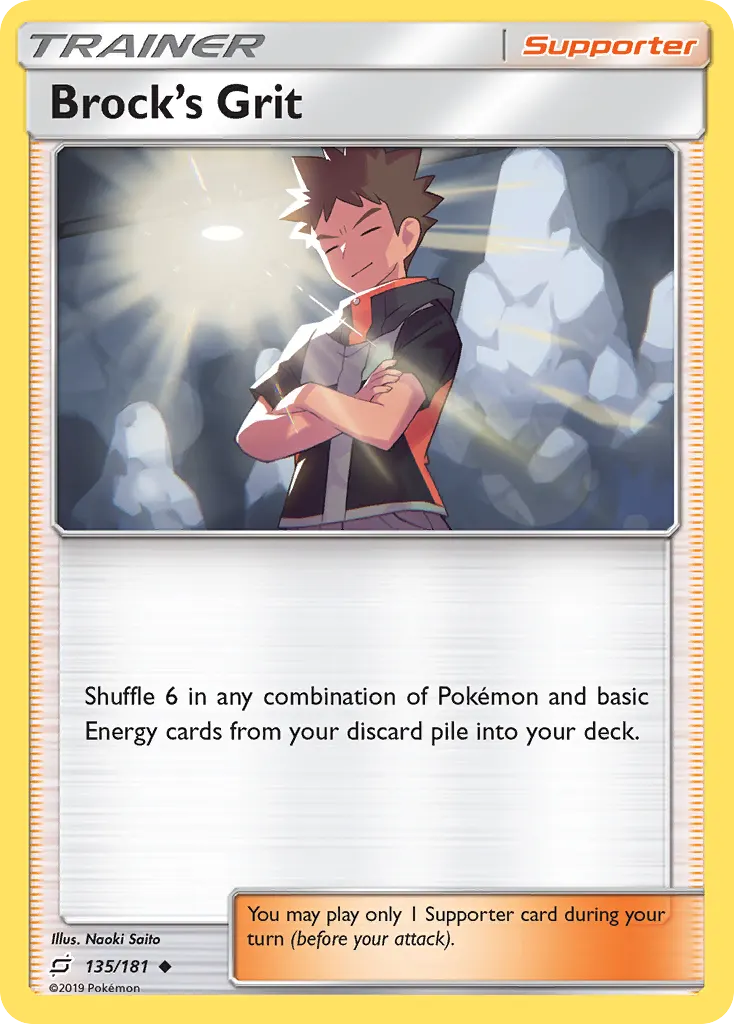 Brock's Grit — Team Up 135 Pokémon card