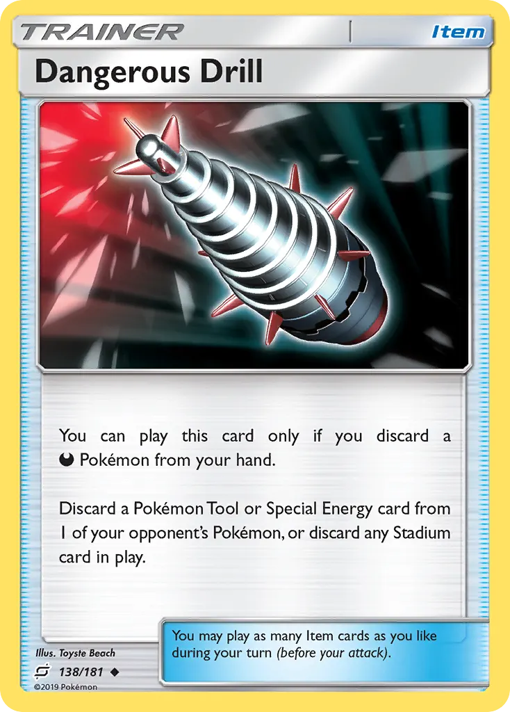 Dangerous Drill — Team Up 138 Pokémon card