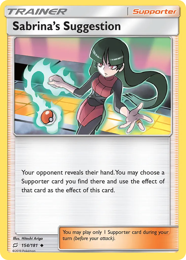 Sabrina's Suggestion — Team Up 154 Pokémon card
