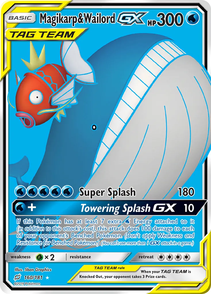 Magikarp & Wailord-GX — Team Up 160 Pokémon card