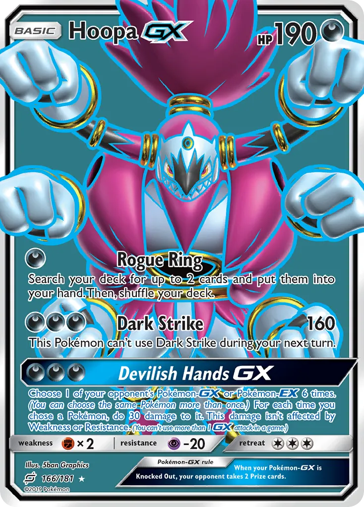 Hoopa-GX — Team Up 166 Pokémon card