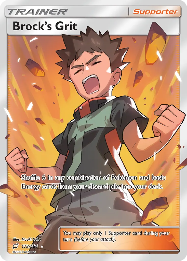 Brock's Grit — Team Up 172 Pokémon card
