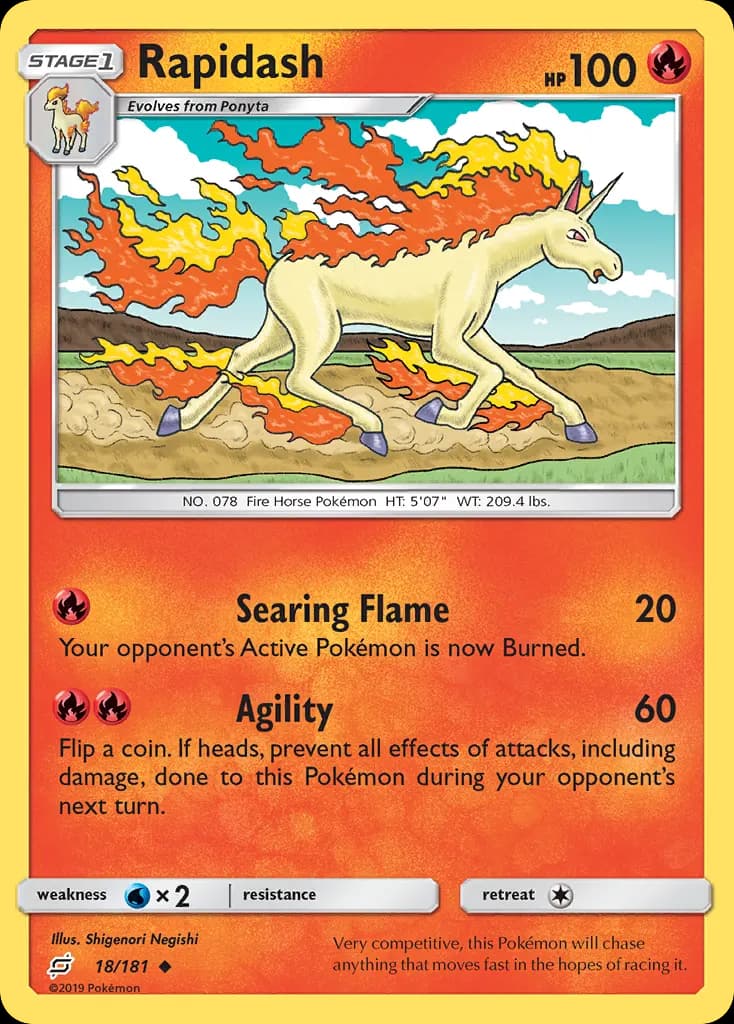 Rapidash — Team Up 18 Pokémon card