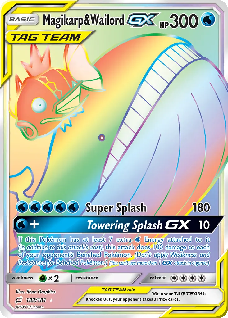 Magikarp & Wailord-GX — Team Up 183 Pokémon card