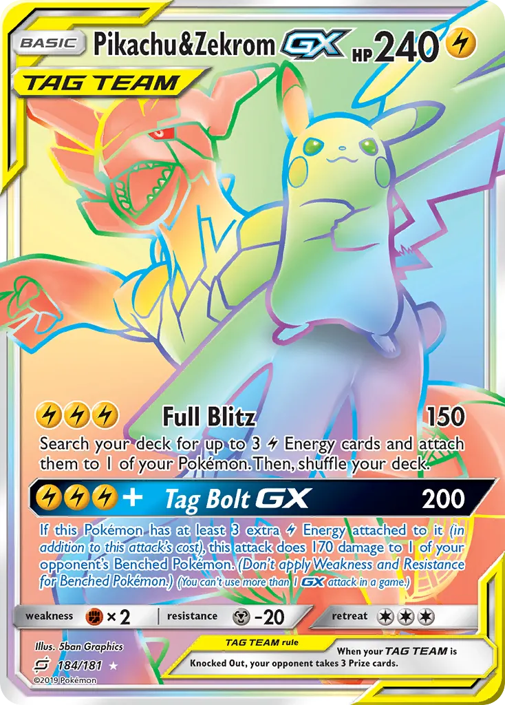 Pikachu & Zekrom-GX — Team Up PSA 9 price guide