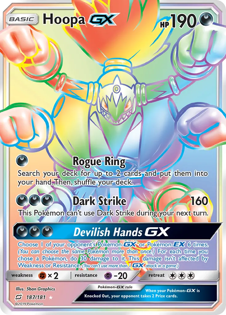 Hoopa-GX — Team Up 187 Pokémon card