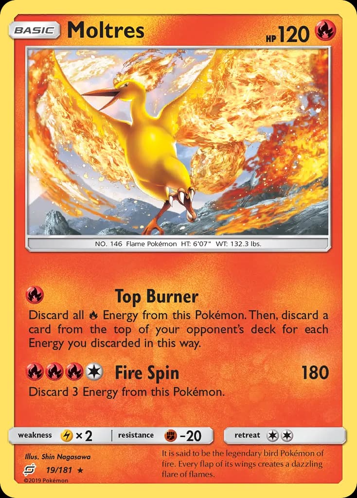 Moltres — Team Up 19 Pokémon card